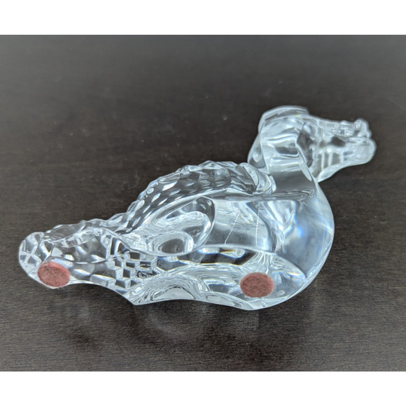 Baccarat France Crystal Dragon Sculpture Figurine Paperweight 4" H - Gift Idea - Picture 9 of 13